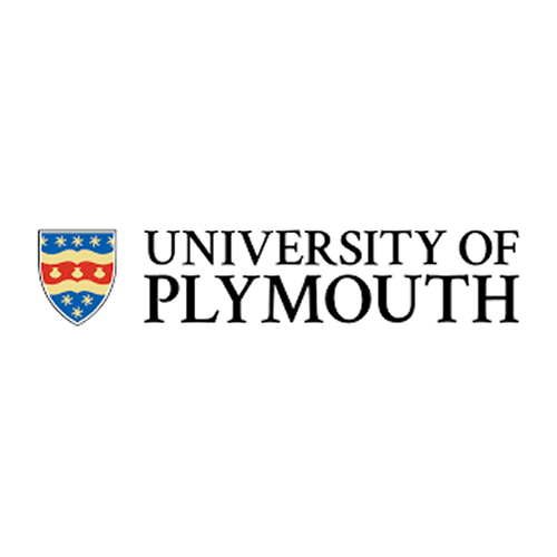 University of Plymouth logo with shield and text.