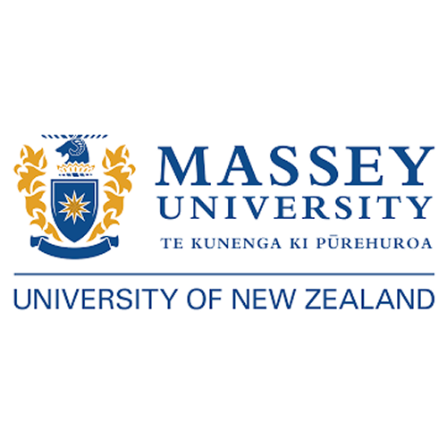 Logo of Massey University, New Zealand.